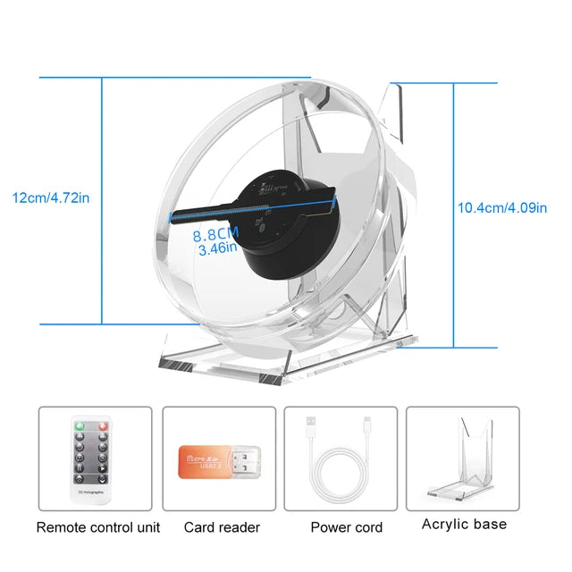 3d Hologram Fan Projector