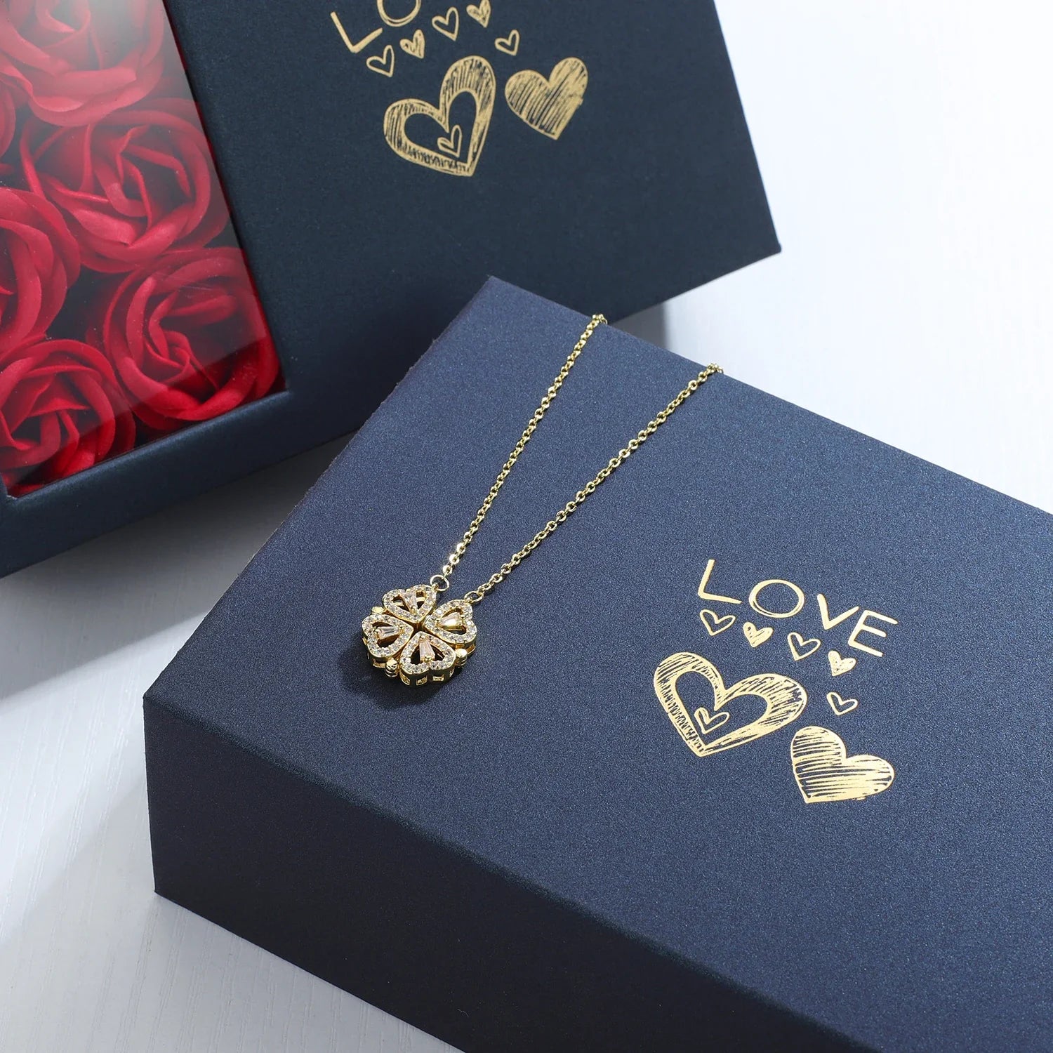 Valentijn klavertje 4 ketting | Het ideale valentijns cadeau!