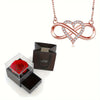 Infinity Hart Ketting met Luxe Roos Geschenkdoos!