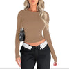 Dames Longsleeve slim T-shirt VOORJAARS SALE! OP = OP