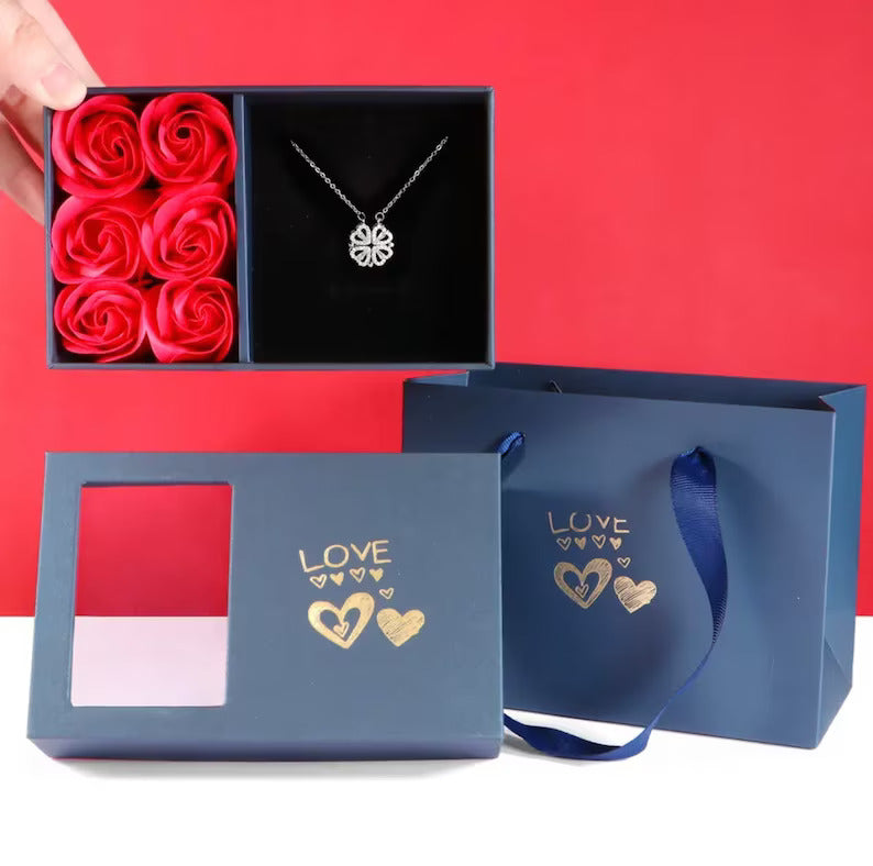 Valentijn klavertje 4 ketting | Het ideale valentijns cadeau!